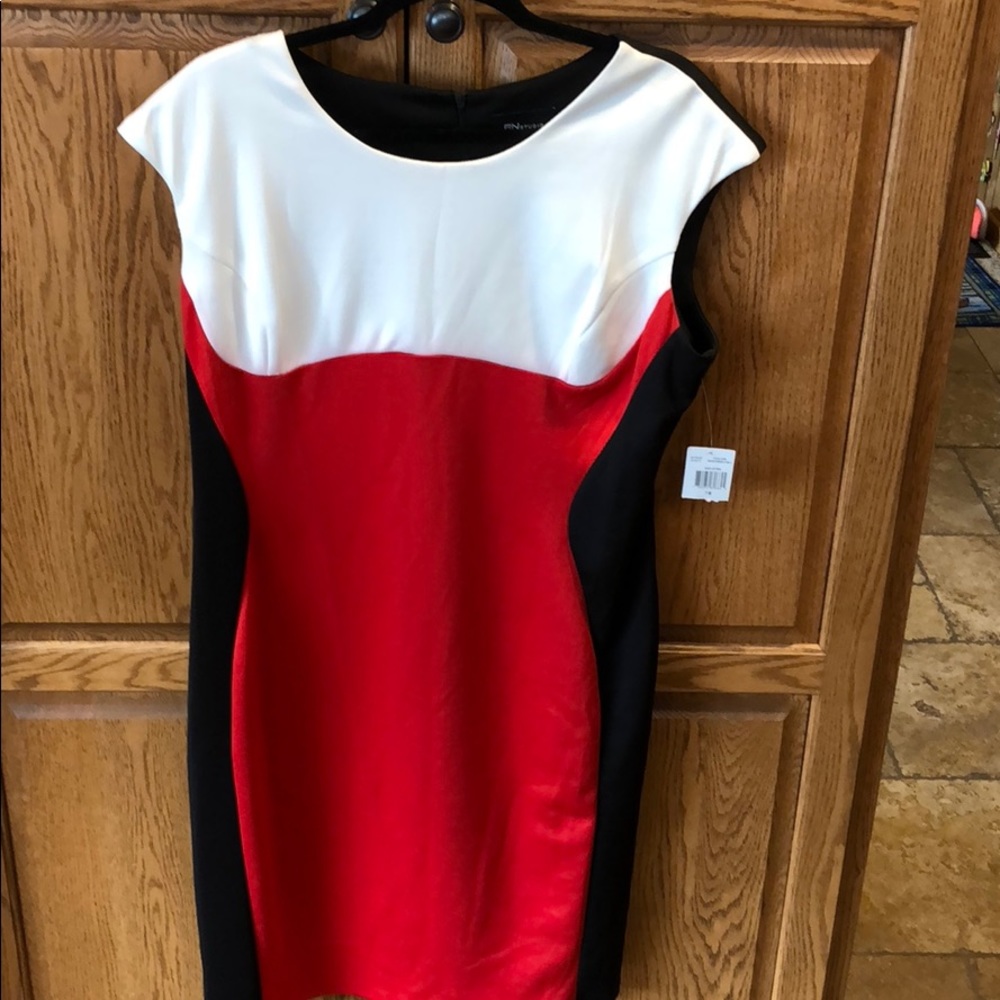 NWT red, black, and white dress